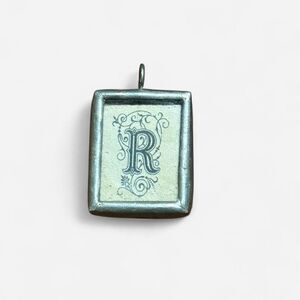 Initial R Picture Frame Pendant